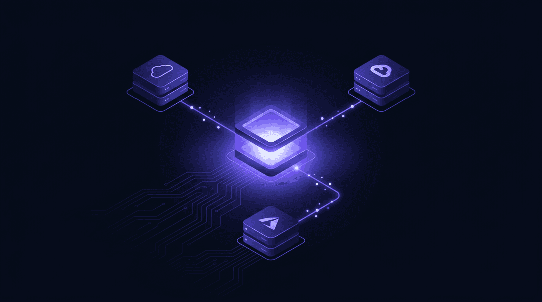 Multi-cloud integration: one enclave API connecting to AWS, GCP, and Azure